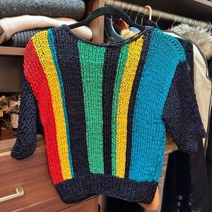 Vintage Macrame Multi-Colored Top